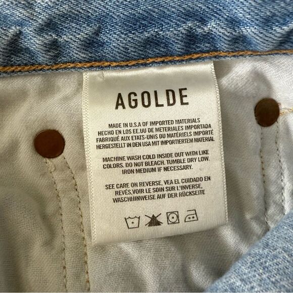 AGOLDE Jamie High Rise Distressed Straight Leg Relaxed Fit Jeans Size 30 - Picture 5 of 8